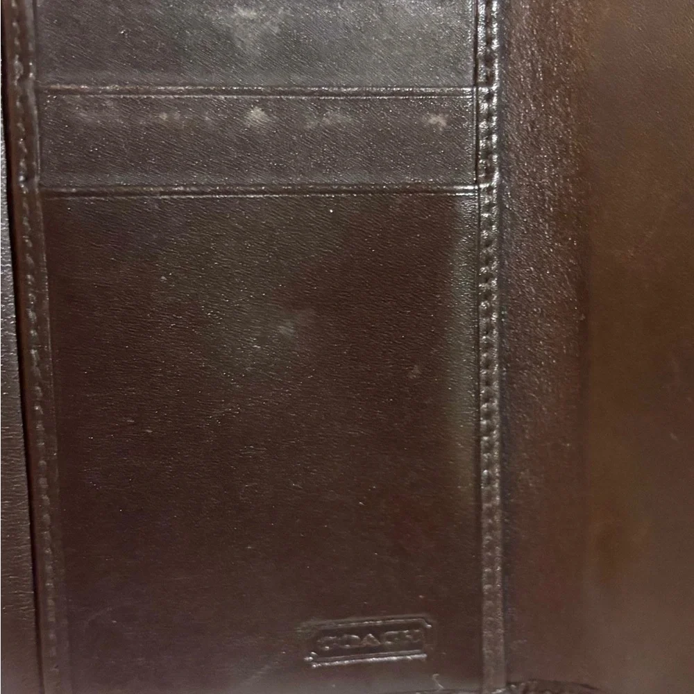 Coach vintage distressed Dark Brown Leather wallet